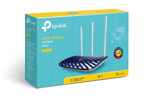 [TP-AC750] Router 750Mbps Doble Banda 24/5GHZ 4 Ant. 4 Puertos