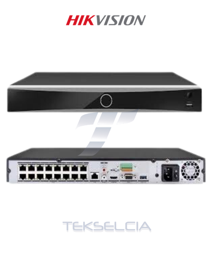 [DS-7616NXI-K2/16P] Grabador NVR 16Ch/16PoE 4K 2Hdd Acusense