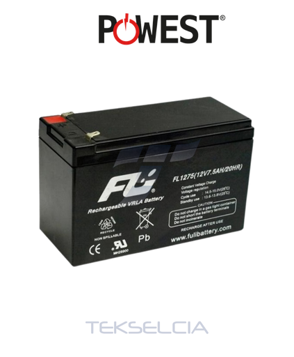 [CEBAT-7203] Bateria Recargable Powest CEBAT-7203 12Vdc-7.5Ah